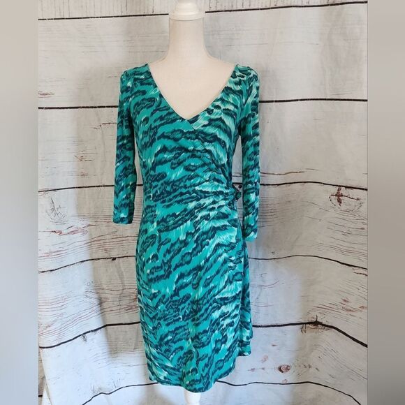 Diane Von Furstenberg Oletta Silk Faux Wrap Jersey Size 6 - Picture 2 of 7